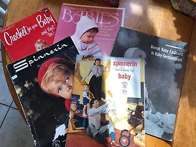Vintage Knitting & Crochet Pattern Magazines For Babies Lot Of 5 • $7.99