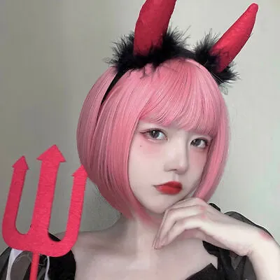 BOBO Round Face Lolita Cosplay Wig Male And Female Clavicle Short Hair Korean • £17.99
