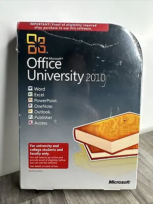 Microsoft Office University 2010 NEW & Sealed Ships FREE! • $69.90
