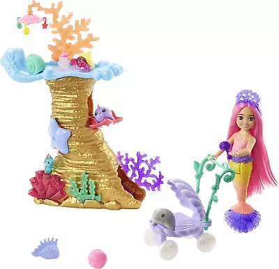 Barbie Mermaid Power Doll & Playset Chelsea Mermaid Doll With 4 Sea Animal Pets • $15.99