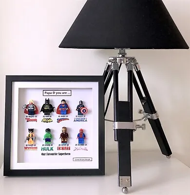Personalise LEGO Frame MARVEL Superhero Teachers Fathers Day Gift -FAST Dispatch • £29.99
