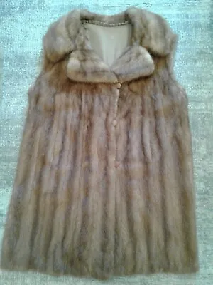 Real Natural Mink Fur Vest Coat Jacket Women M Medium L Large 10 • $349.99