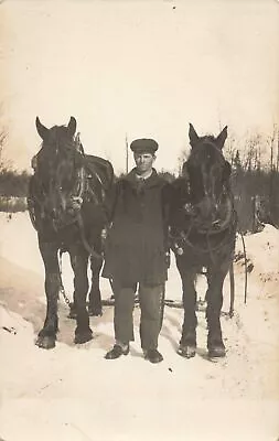 NW RPPC Michigan LOGGING CREWS Cadillac North To Walloon Lake Lumber Camps!!! 7 • $16.99