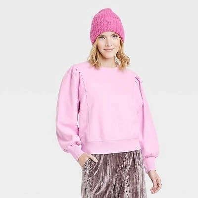$9.99 • Buy Women's Fleece Sweatshirt - A New Day Light Pink XL