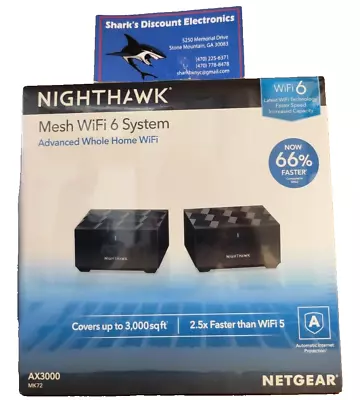 NETGEAR Nighthawk Advanced Whole Home Mesh WiFi 6 System–AX3000 Router FAST SHIP • $109.99