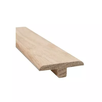 Solid Wood T Twin Section Floor Profiles Trims Door Threshold Bar UNFINISHED OAK • £19.99