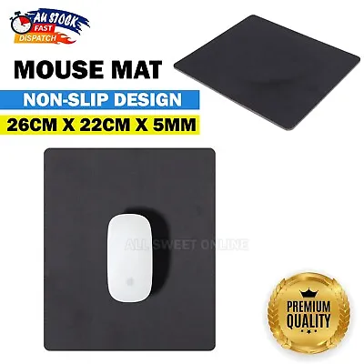 $4.50 • Buy Large Computer Mouse Pad Black Non-Slip Gaming Desk Office  Laptop Mat Mousepad