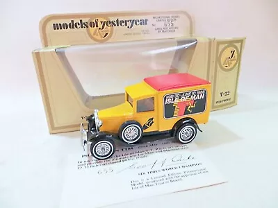 MATCHBOX YESTERYEAR MoY Y30 'FORD MODEL A VAN ISLE OF MAN TT 1988' CODE 2 / 3 • £17.99