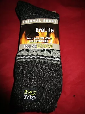 Polar Extreme Xtralite Thermal Lightweight Fleece Lined Winter Socks Fits 6-12 • $14.99