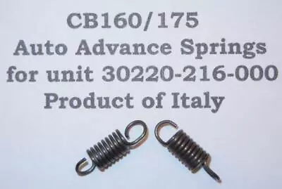 Honda CB160 175 WORLD'S BEST Replacement Auto Advance Springs Made In Como Italy • $19.99