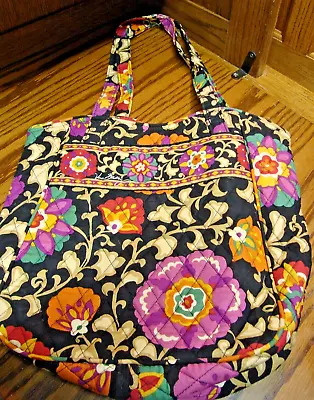 Vera Bradley Suzani Holiday Open Tote Shoulder BAG Floral Purse 12x12x3     AA52 • $26.99