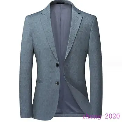 Mens Korean Style Slim Fit Long Sleeve Blazer Business Casual Party Work Jacket • $61.19