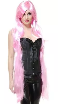 Megurine Luka Wig Long Pink Anime Fancy Dress Halloween Adult Costume Accessory • $39.85