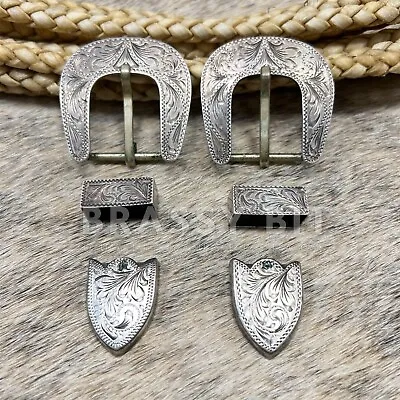 Vintage Pair Of Sterling 3pc Large Buckle Sets • $356.25