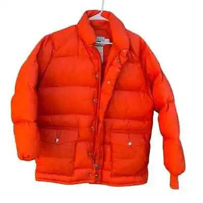 Vintage 80s Pacific Trail Orange Puffer Northern Down Jacket  Size Large • $35