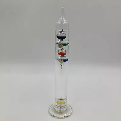 Galileo Thermometer Glass 5 Floating Balls • £10