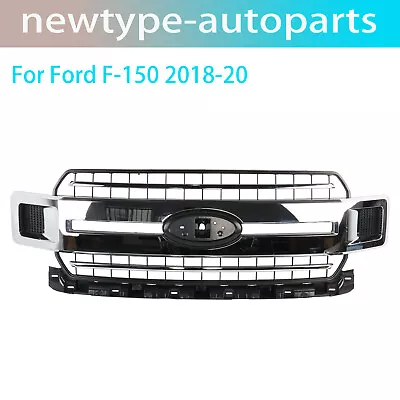 For 2018-2020 Ford F-150 Front Radiator Grille Assembly Chrome JL3Z-8200-EA • $237.15