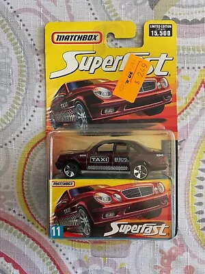 2005 Matchbox Superfast Mercedes-benz E-class Taxi 1/64 Scale 1 Of 15500 • $12.79