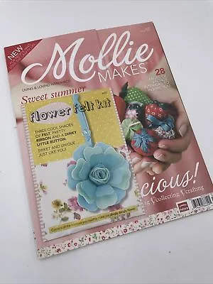 Mollie Makes Magazine Issue #2 UK Version June 2011 Complete W/ Felt Flower Kit • $29.95