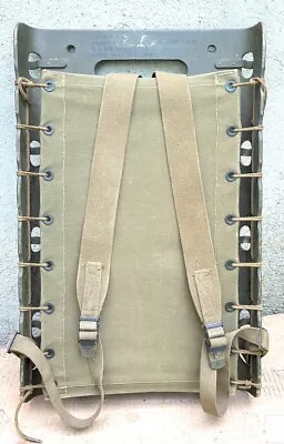 WWII Artek-Pascoe Packboard Canvas & Formed Plywood Webbing Straps May 1944 • $80