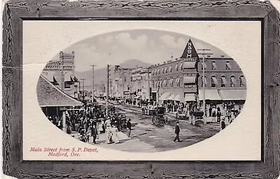 Main Street Medford Oregon Real Photo Postcard 1912 • $3.99