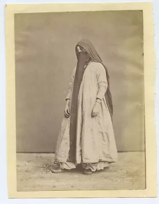 Arab Woman Wearing Veil In Egypt C1870s Photo By Pascal Sebah #2 • £20