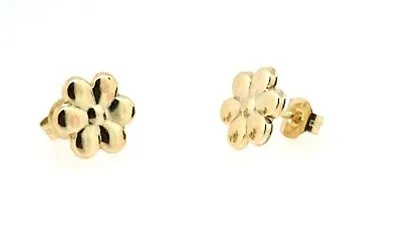 9ct Gold Large Petalled Flower Studs Earrings Mum's Mothers Girls X'mas GIFT BOX • £19.80