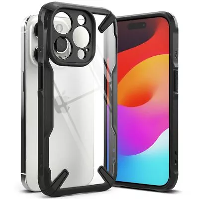 Ringke Fusion X Tough Rear Case Cover For Apple IPhone 15 Pro Max- Black / Clear • £14.95