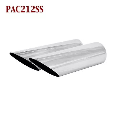 PAC212SS PAIR 2.5  Stainless Cowboy Exhaust Tips 2 1/2  Inlet 3  Outlet 9  Long • $46.05