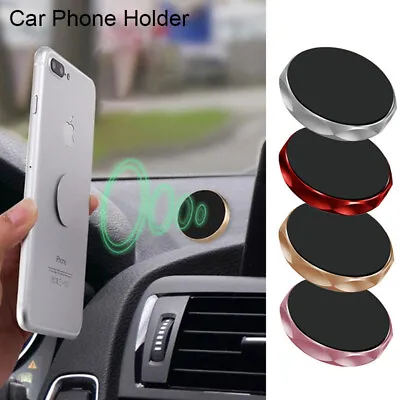 Car Magnetic Phone Holder Mobile Dashboard Mount Desk Free Metal Plate Universal • £2.45