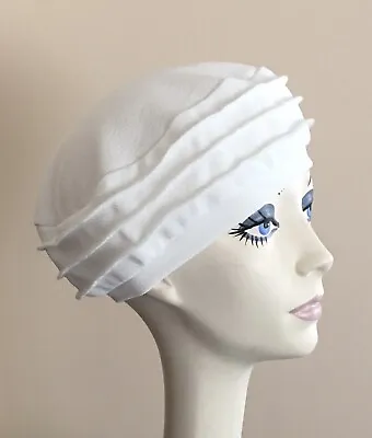 NWT! IMAGA Designer BERET Hat WHITE With Accordion Stitching • $19.95