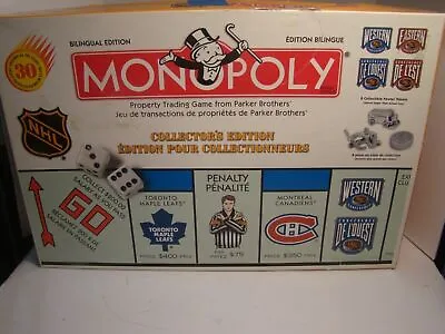 Monopoly Board Game - NHL National Hockey League Collector's Bilingual Edition • $23.99