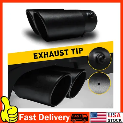 Dual Exhaust Pipe Auto Car SUV Rear Tail Muffler Tip Throat Tailpipe Accessories • $18.98