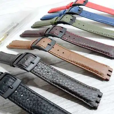 £11.99 • Buy Leather Strap For Swatch Watch 17mm 7 Colours Top Quality Replacement Band
