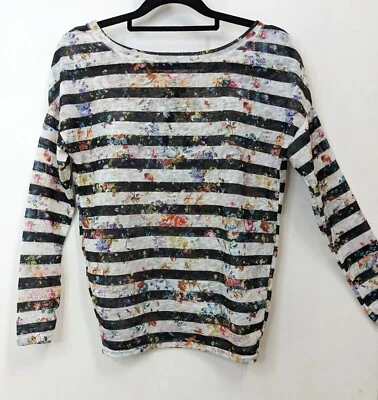 $18.50 • Buy Bershka Ladies Floral Top. Keyhole With Ties At Back. Sz XXS - XS
