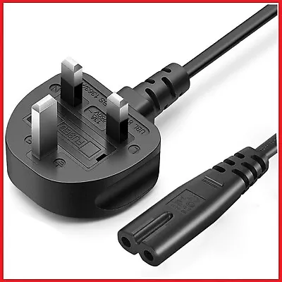 2 Pin Power Cable UK For Computer Equipment - Monitors / Laptop / Power Supply • £4.85