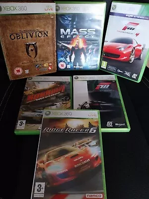 XBOX 360 Game Bundle Inc Ridge Racer 6 Burnout Revenge Forza Oblivion More. • £31