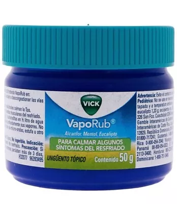 2X Vicks VapoRub Chest Rub Ointment Para Congestion Nasal Vicks Mexicano 50g • $33.33