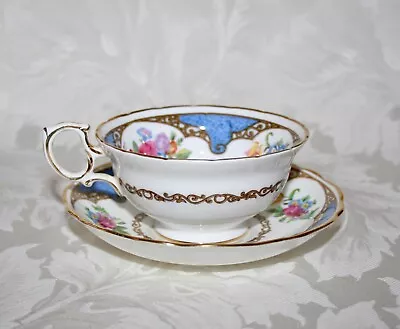 Rare Antique Hammersley 481 Bone China Blue Floral Sprays Cup & Saucer • £16.09