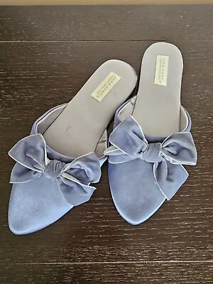 ZARA HOME Velvet Bow Slippers Size 5 • £9.99