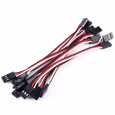 10pcs 10cm Quadcopter Servo Extension Lead JR Male To Male Wire Cable • £3.78