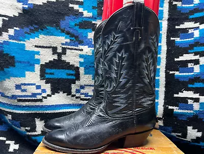 Larame Black Leather Size 10D Cowboy Boots • $74.99