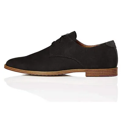 Find  Mens Suede Shoes Angus Micro Derbys Classic Black Suede Lace Up • £19.99