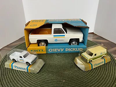 New! Vintage Ertl Bell System Metal Chevy Pickup Truck & Pioneer Van & Pick Up • $45