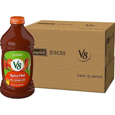 $35.21 • Buy V8 Spicy Hot 100% Vegetable Juice, Vegetable Blend With Tomato Juice, 64 FL OZ 6