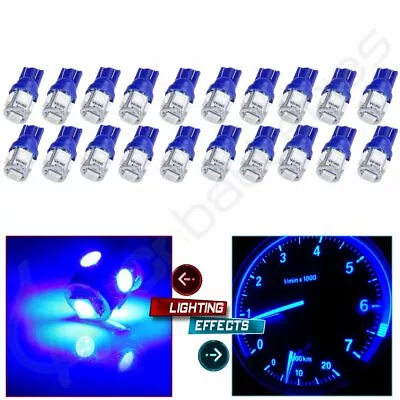 20x T10 194 168 Ultra Blue LED 5SMD Wedge For Ford License Plate Light Bulb Lamp • $9.69