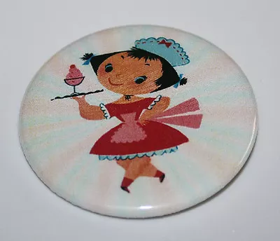 MARY BLAIR MEADOW GOLD WAITRESS MAGNET Or PIN BUTTON Vintage Retro Art Advertise • $3.89