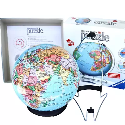 RAVENSBURGER 3D Jigsaw Puzzle Globe EARTH 540 Pc Stand & Instructions #124336 • $20