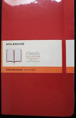 Moleskine Classic Collection Dotted Notebook 192 Pages Soft Cover Red 5  X 8.25  • $7.44