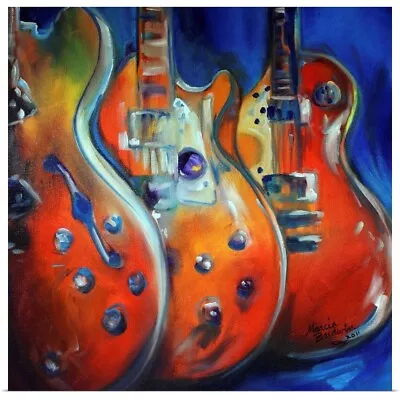 3 Guitar Abstract Poster Art Print Guitar Home Decor • $29.99